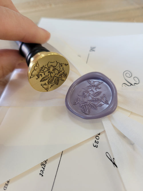 Art Deco Flower Wax Stamp