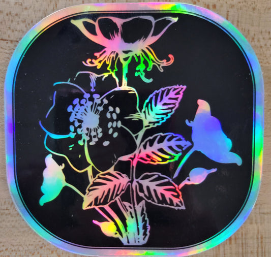 Holographic Flower Sticker