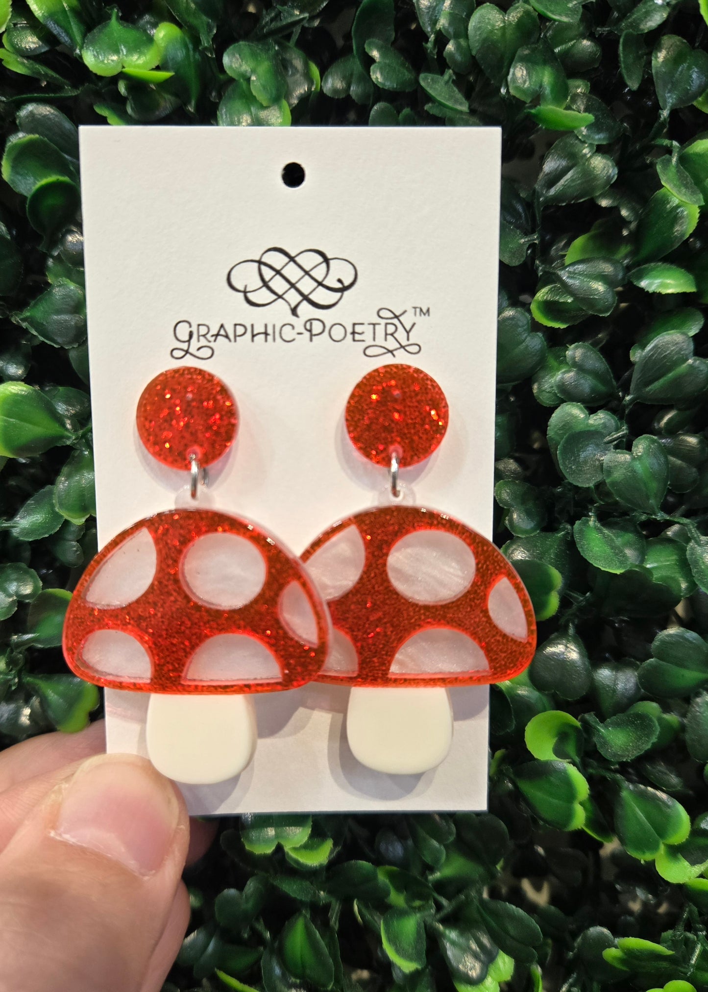 Sparkly Toadstool Earrings