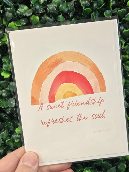 A Sweet Friendship Refreshes the Soul A2 Card