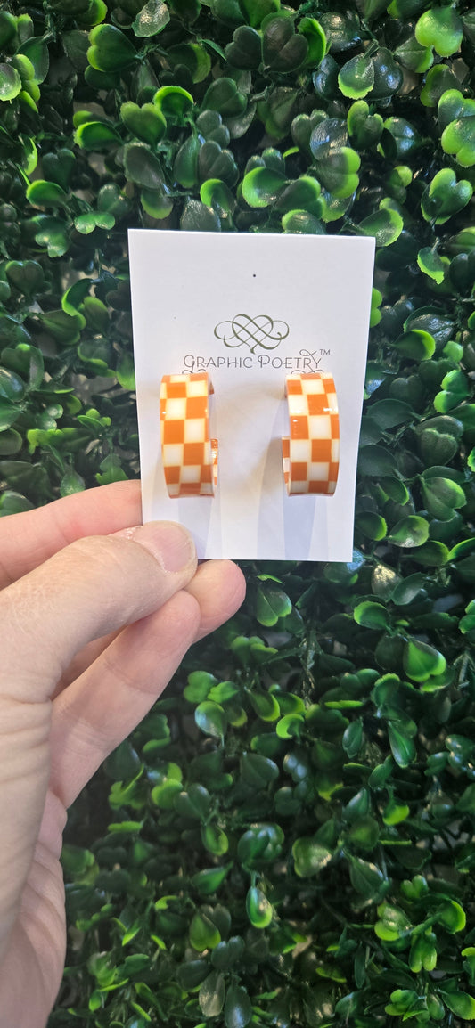 Chunky Checkered Earrings