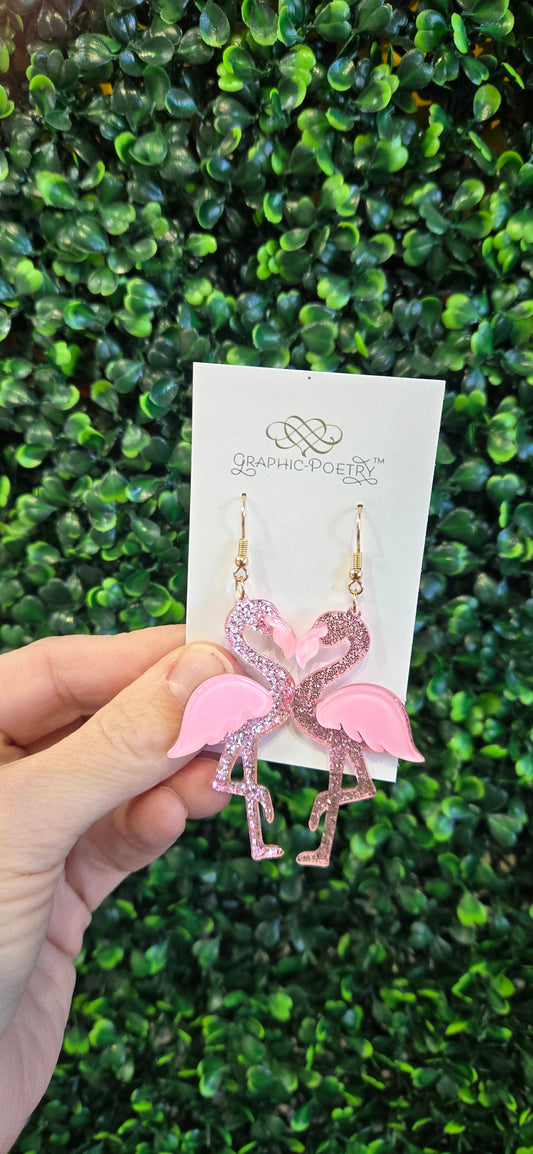 Flamingo Dangle Earrings