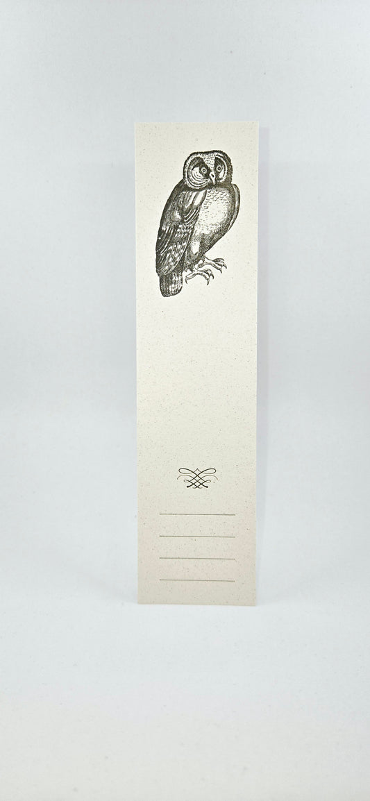 Owl Letterpress Bookmark