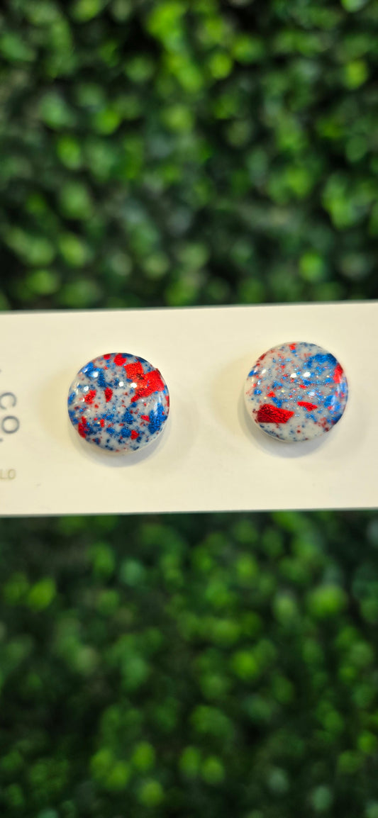 Foiled Circle Studs