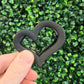 Retro Heart Shape Plastic Resin Hair Claw