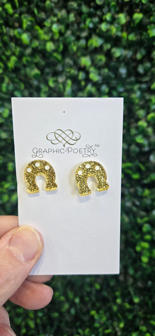 Glitter Lucky Charm Studs