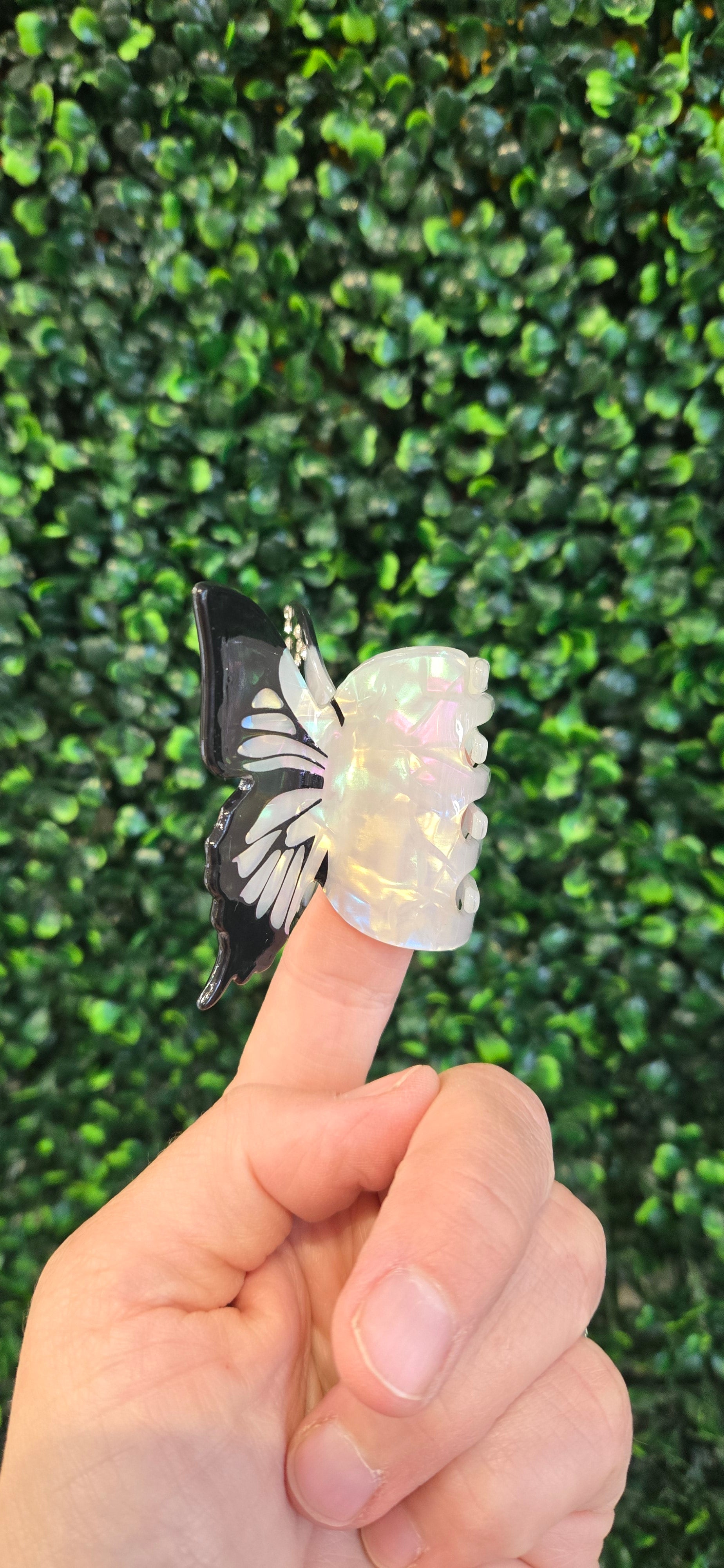 Black & White Butterfly Hair Claw