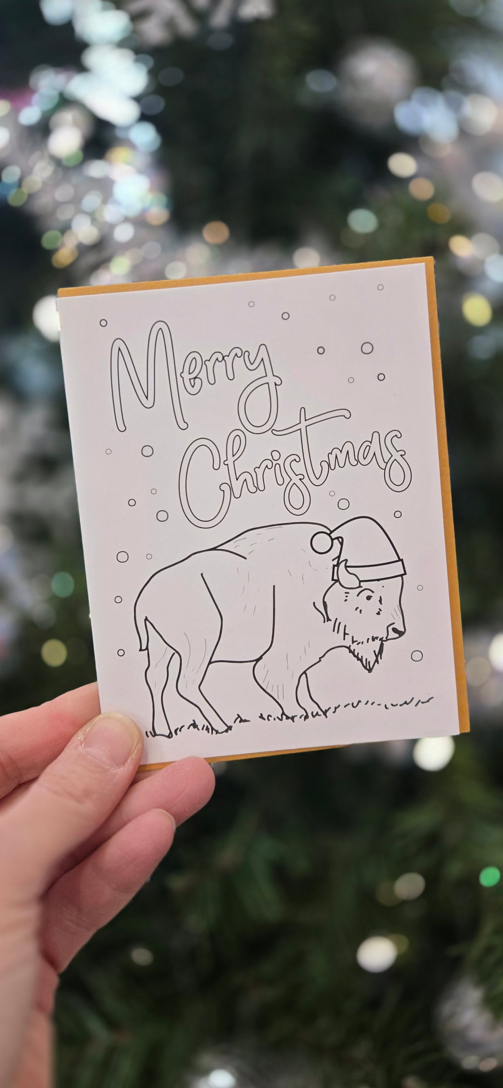 Color-in Christmas Card Singles
