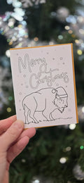 Color-in Christmas Card Singles