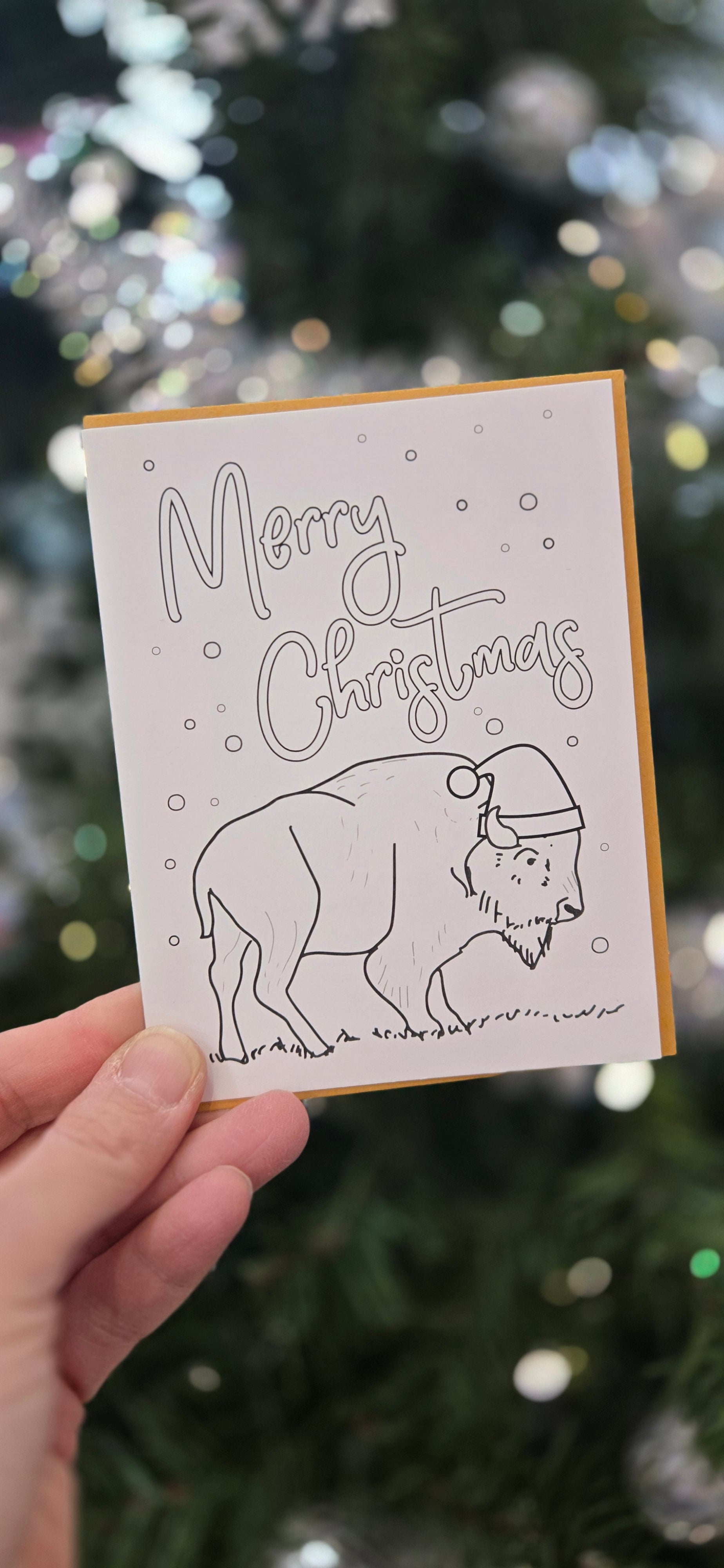 Color-in Christmas Card Singles