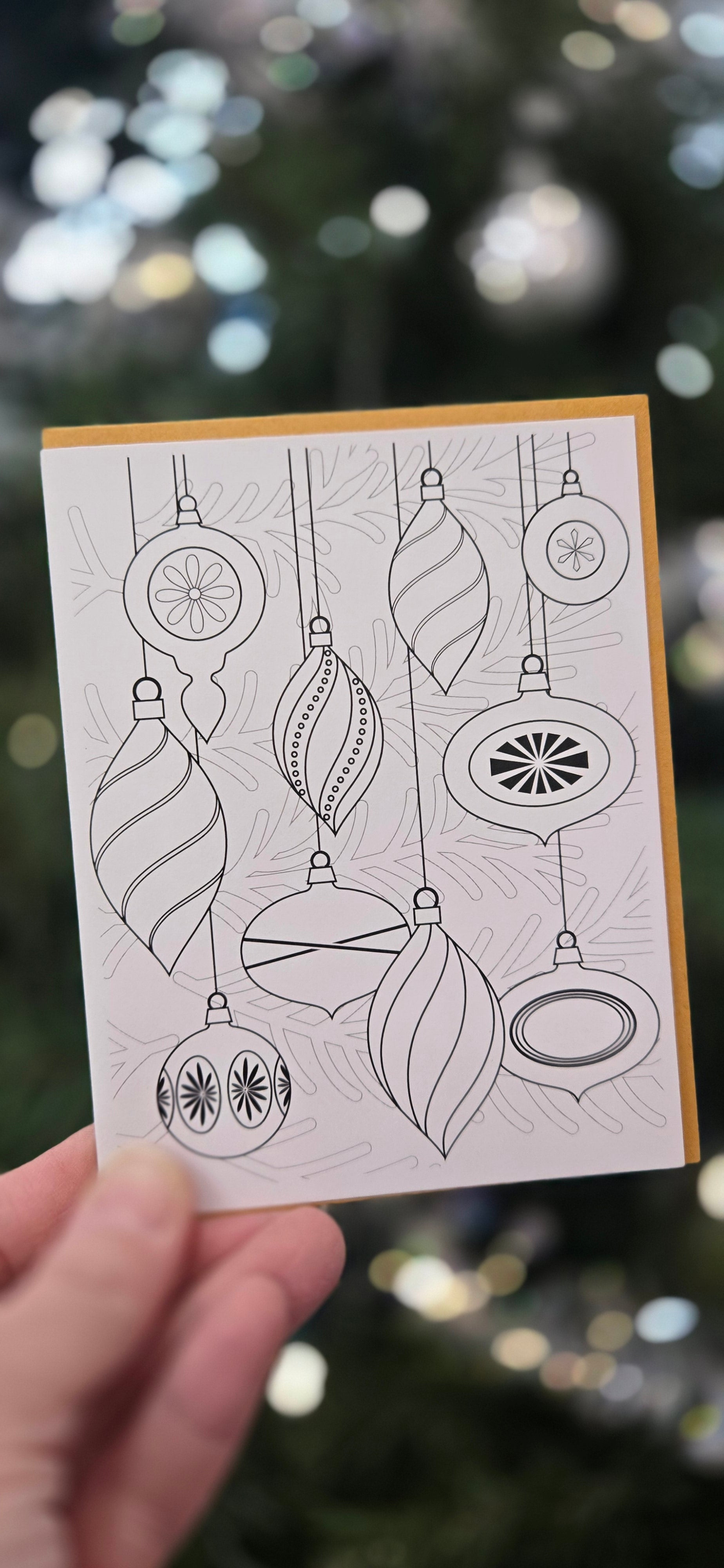 Color-in Christmas Card Singles