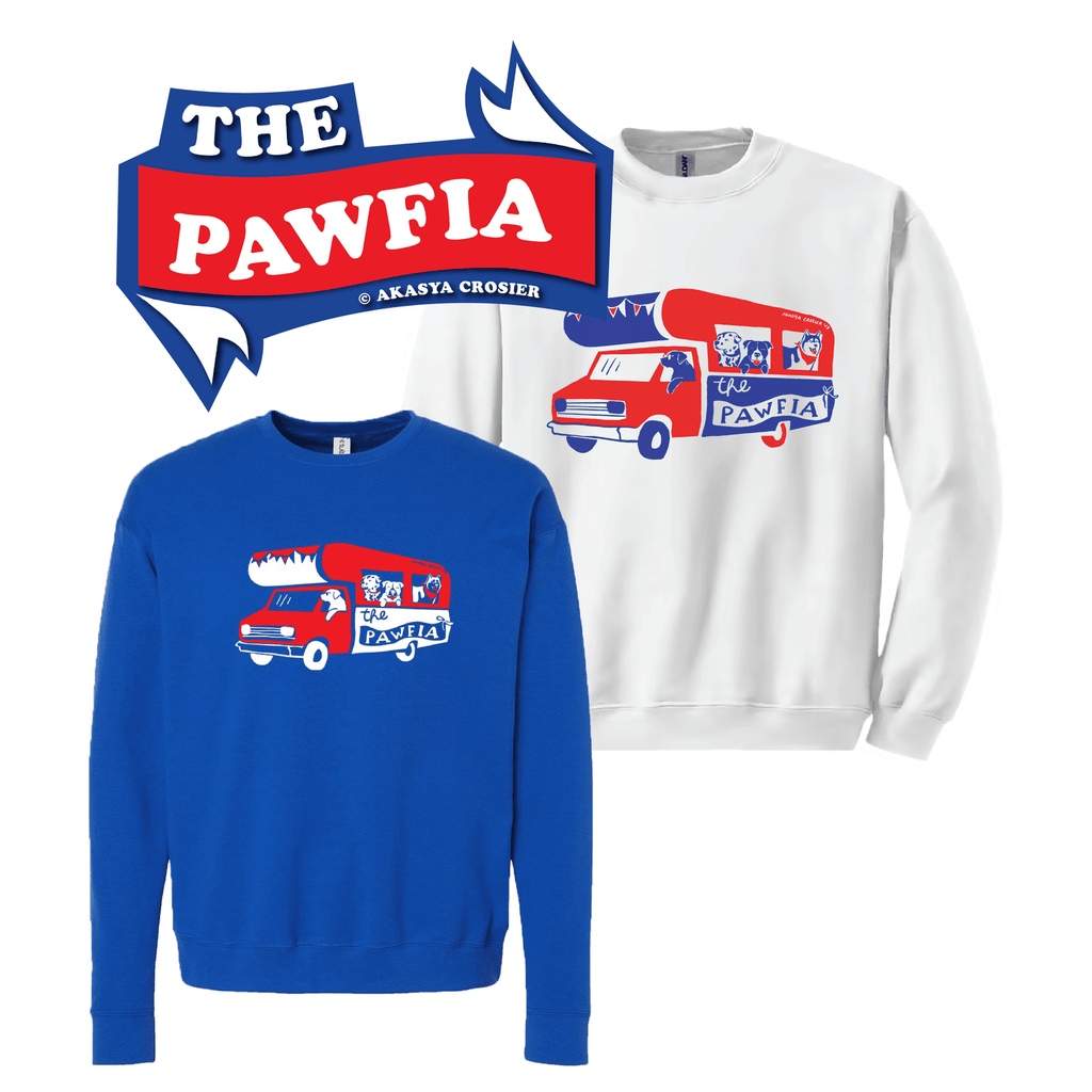 The Pawfia Crewnecks Sweatshirt - Royal Blue