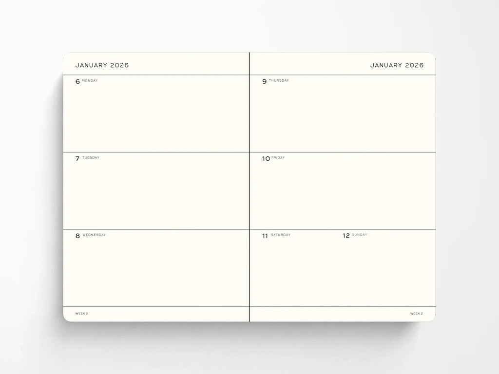 Leuchtturm1917 A6 Pocket Weekly Planner 2026- Port Red