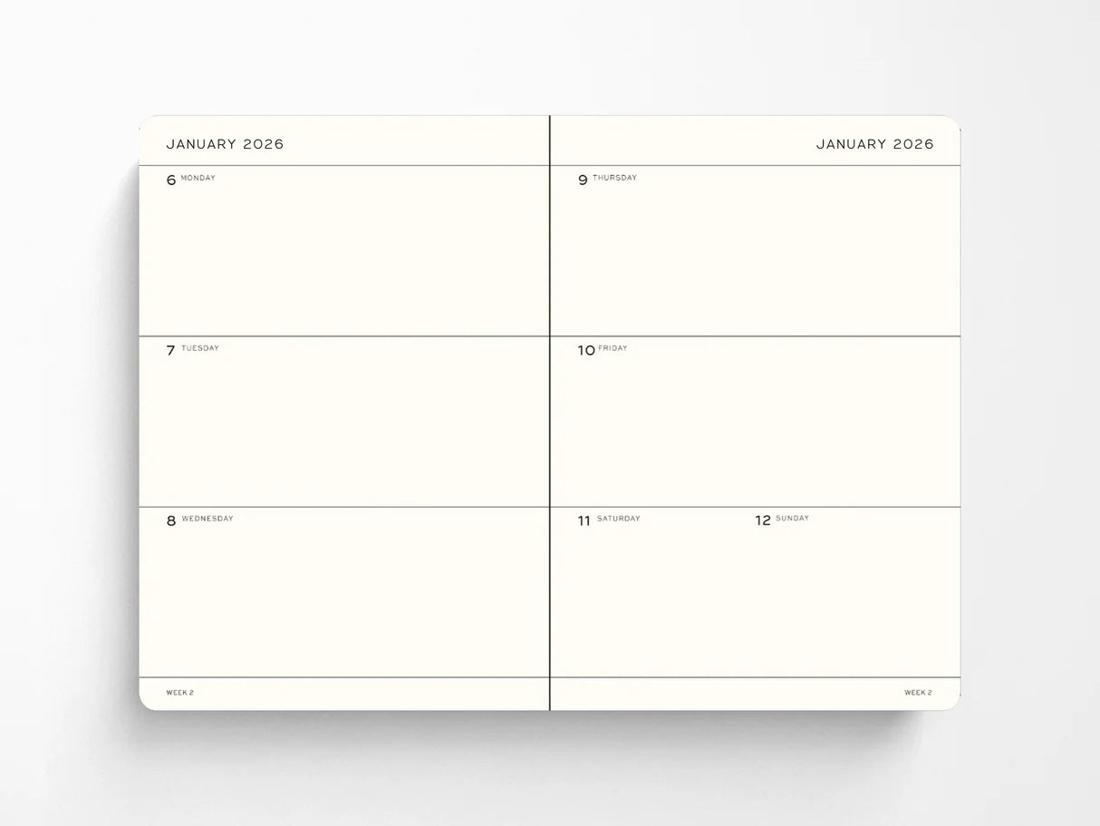 Leuchtturm1917 A6 Pocket Weekly Planner 2026- Port Red