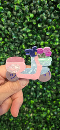 E-Bike with Basket Hair Claw - Pink