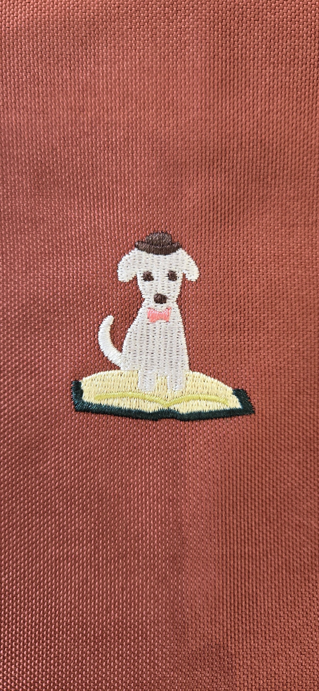 Embroidered Planner Cover- Book & Dog