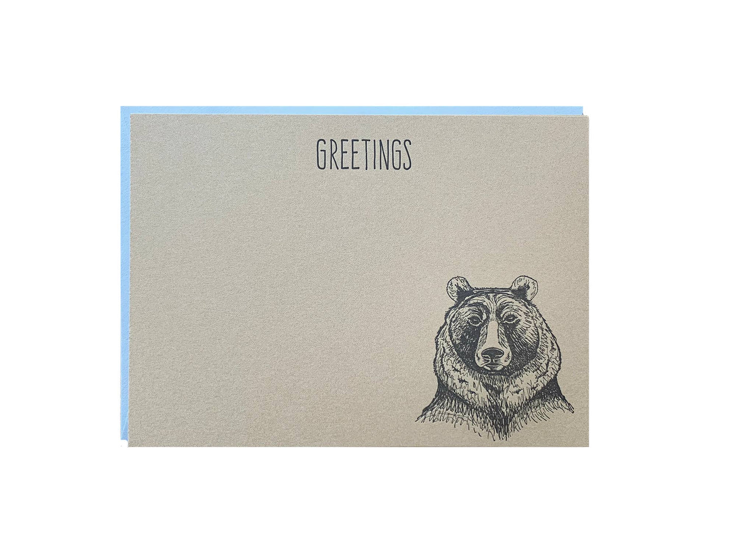 Greetings Bear Flat Note Cards