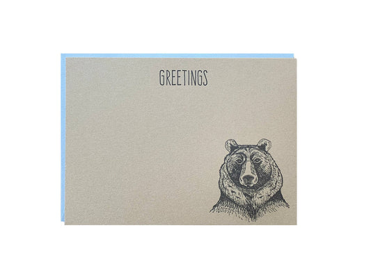 Greetings Bear Flat Note Cards