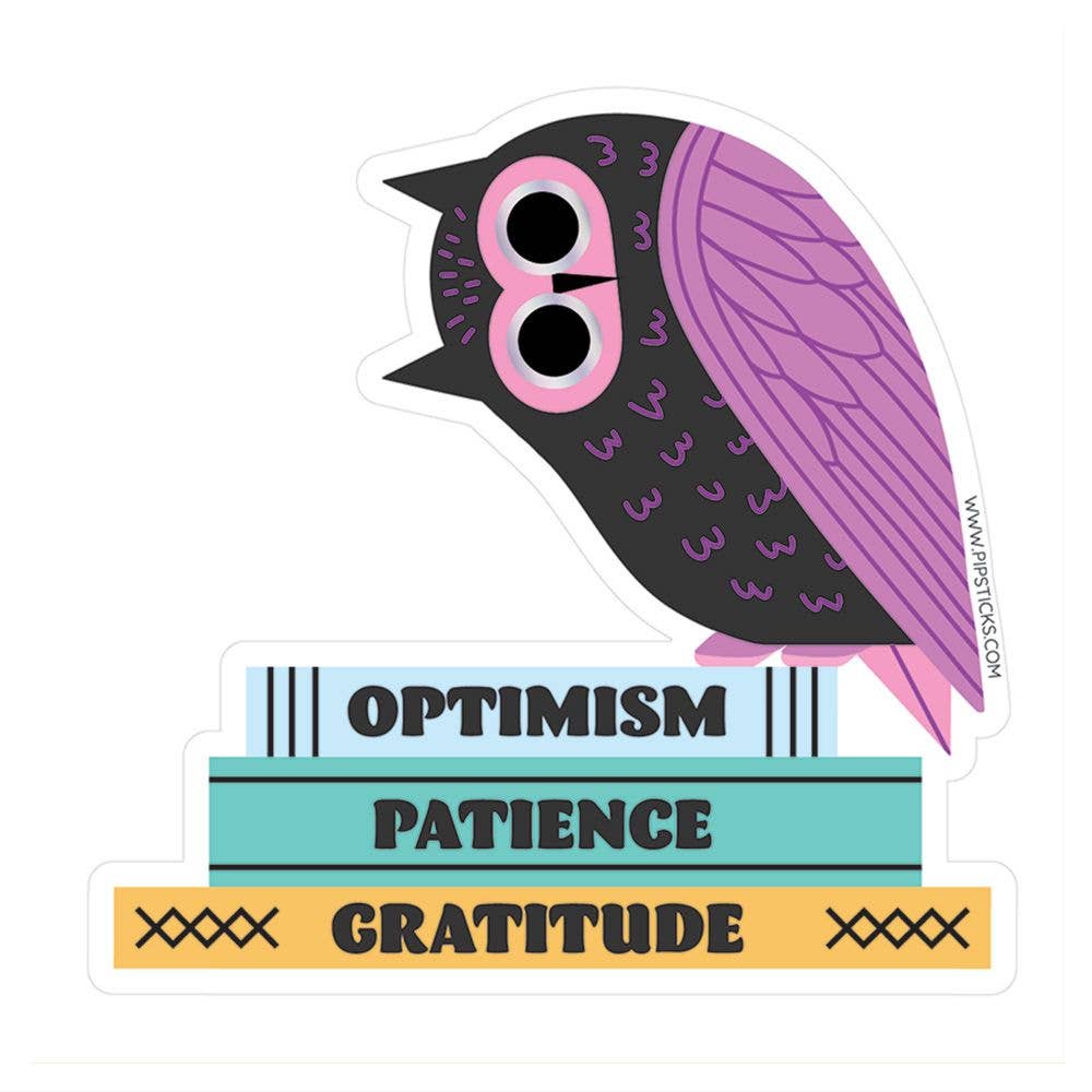 Optimism Owl Sticker