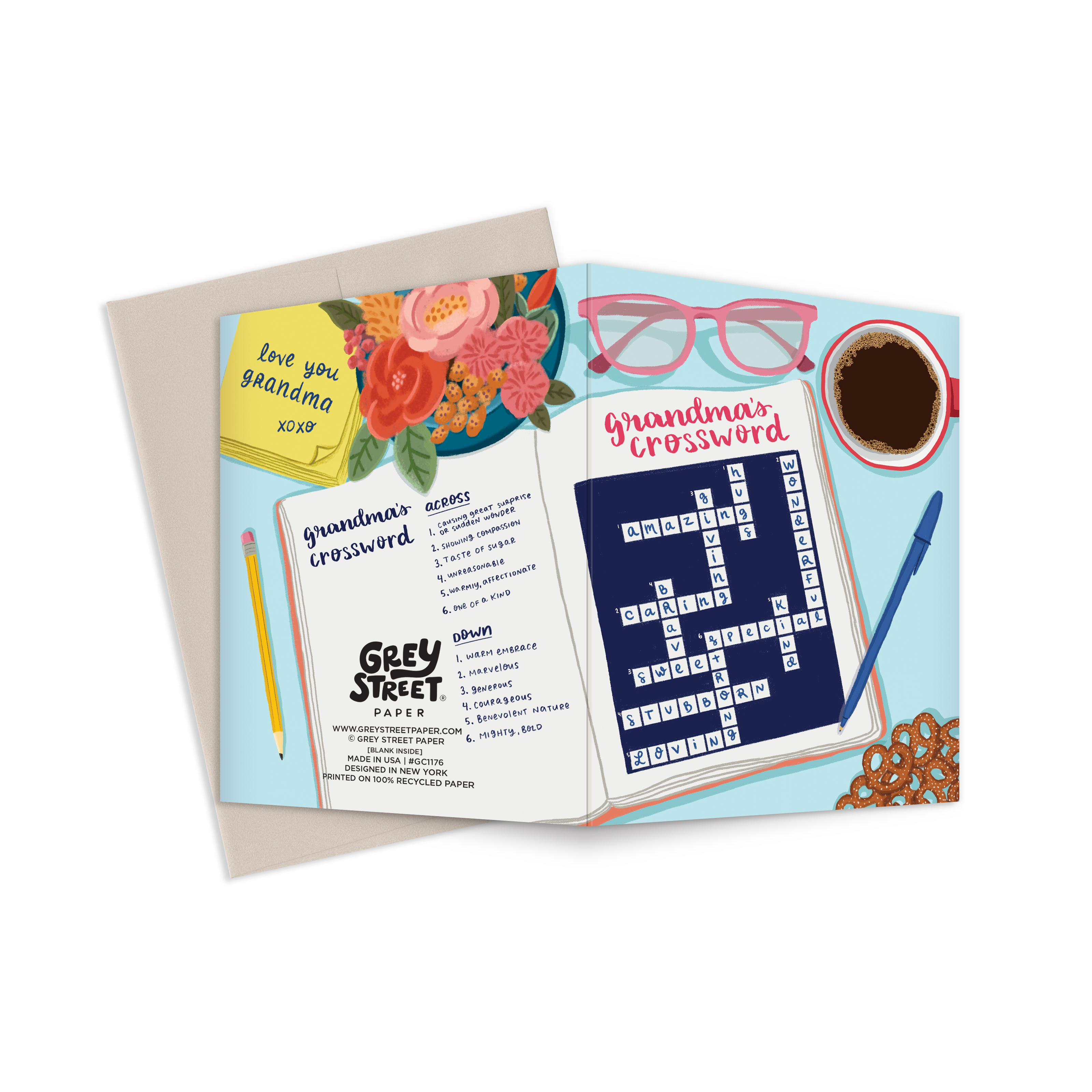 Grandma's Crossword Card