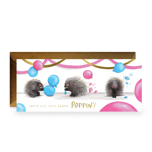 Poppin' Porcupine Birthday Card