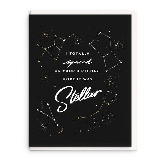 Stellar Belated Birthday Greeting Card
