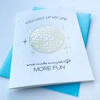 Light Up My Life - Love Friendship and Valentine Anniversary Day Card