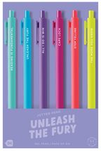 No Worries Jotter Pens - Set of 6