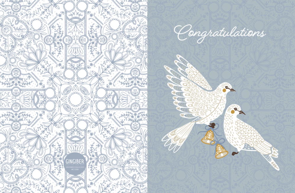 Doves Wedding Card