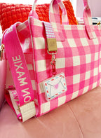 Pen Pal Envelope Confetti Shaker Keychain Bag Charm