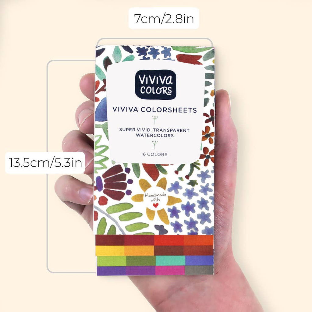 Original Colorsheets - 16 Watercolors | Handmade | Portable