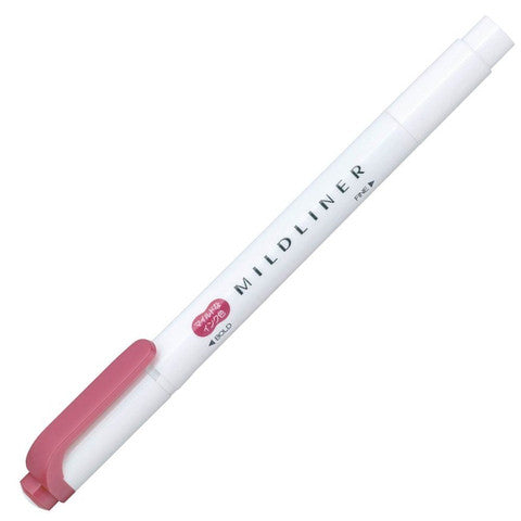 Mildliner Dual-Tip Creative Highlighter- Mild Red