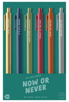 No Worries Jotter Pens - Set of 6