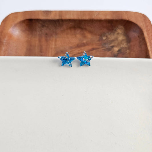Blue Star Studs