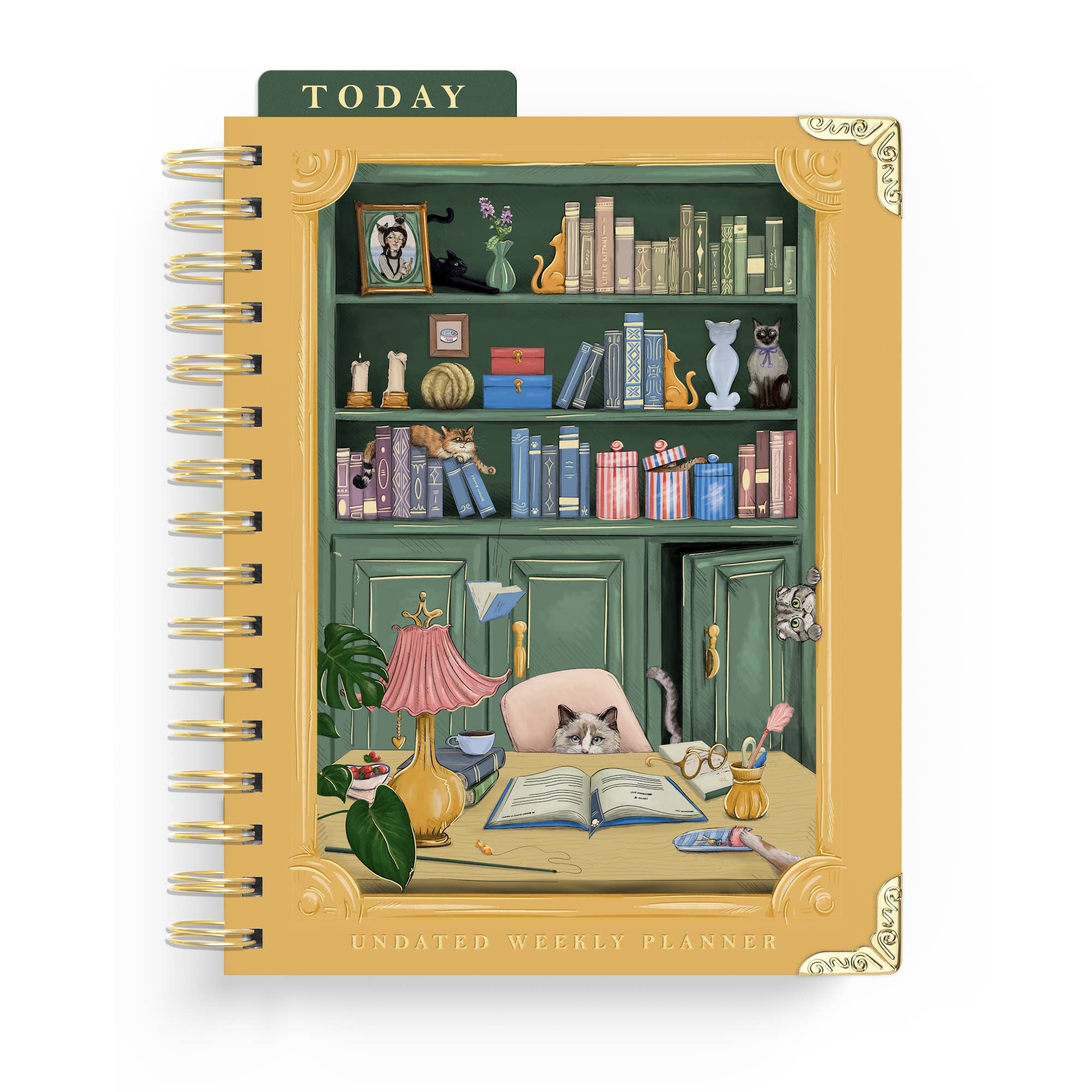 Cat Library Undated Weekly Planner