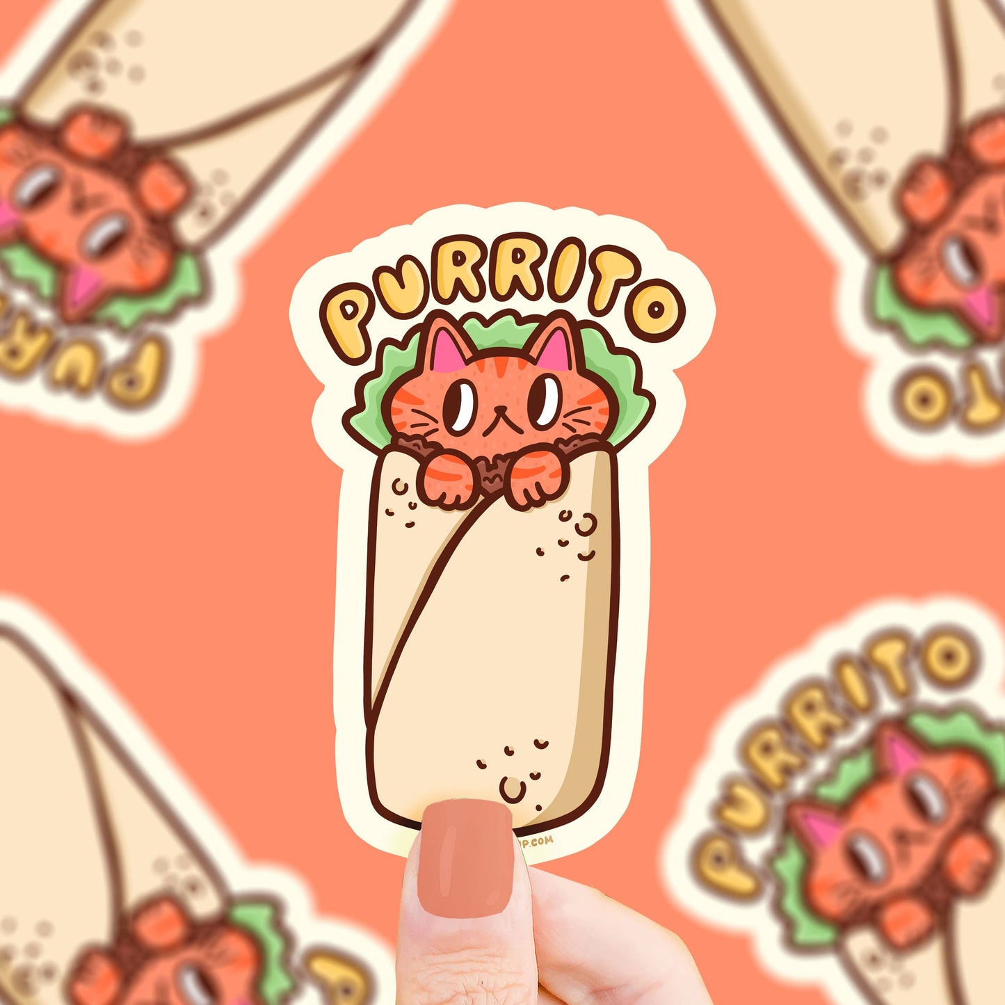 Purrito Kitty Vinyl Sticker