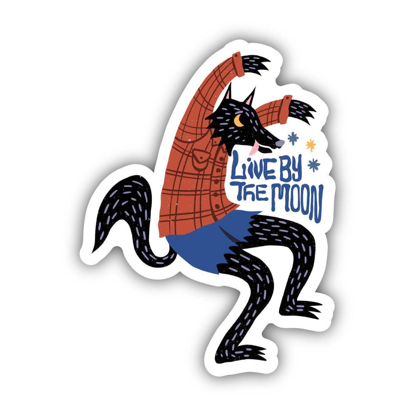 Live by The Moon Werewolf Sticker