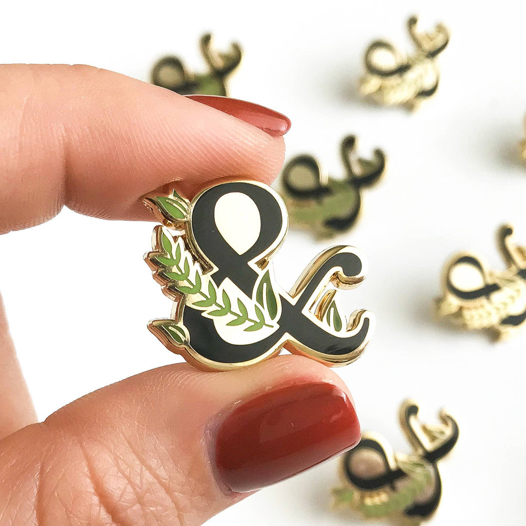 Leafy Ampersand Enamel Pin