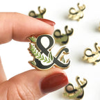 Leafy Ampersand Enamel Pin