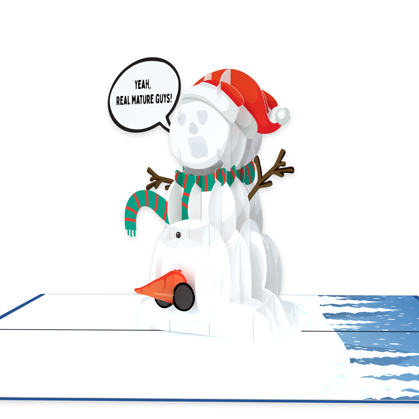 Mature Snowman Funny Christmas Card