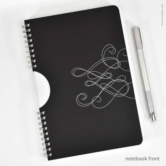 Swirl Spiral Notebook with Rainbow Pages