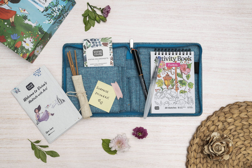 A6 -  Meditative with Art Kit | Jute Floral