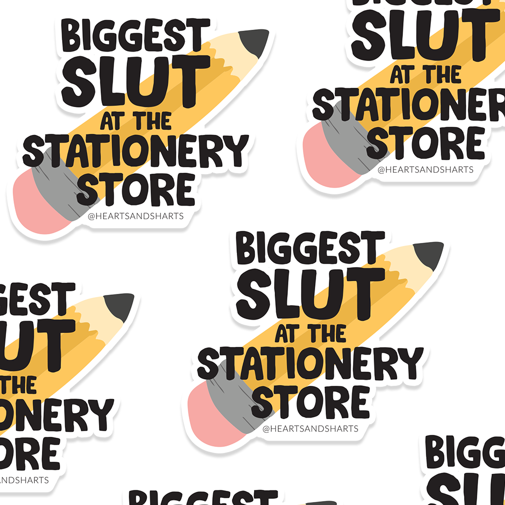 Stationery Slut Sticker