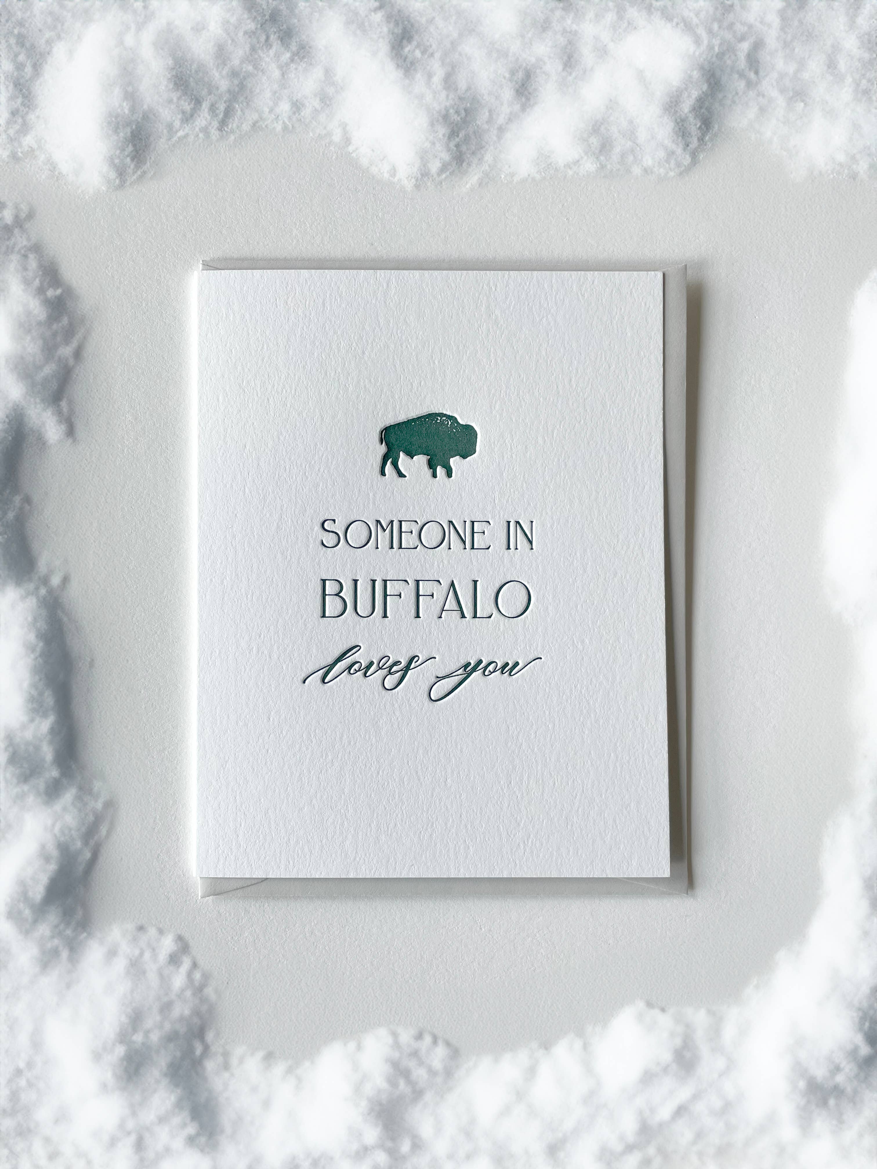Someone in Buffalo Loves You Letterpress Greeting Card