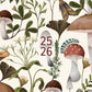 Woodland Mushroom 2025 2-Year Monthly Pocket Planner