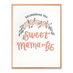 Sweet Mama To Be Letterpress Baby Shower Card