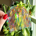 Retro Rainbow Suncatcher Sticker