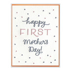 First Mother's Day Letterpress Card for New Moms