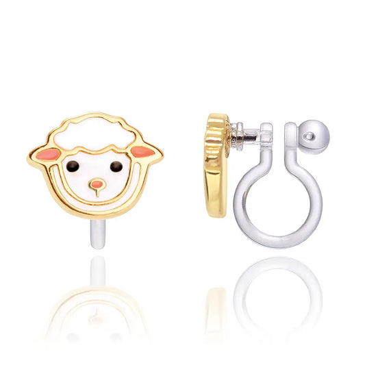 Lovely Lamb Cutie Clip-On Earrings