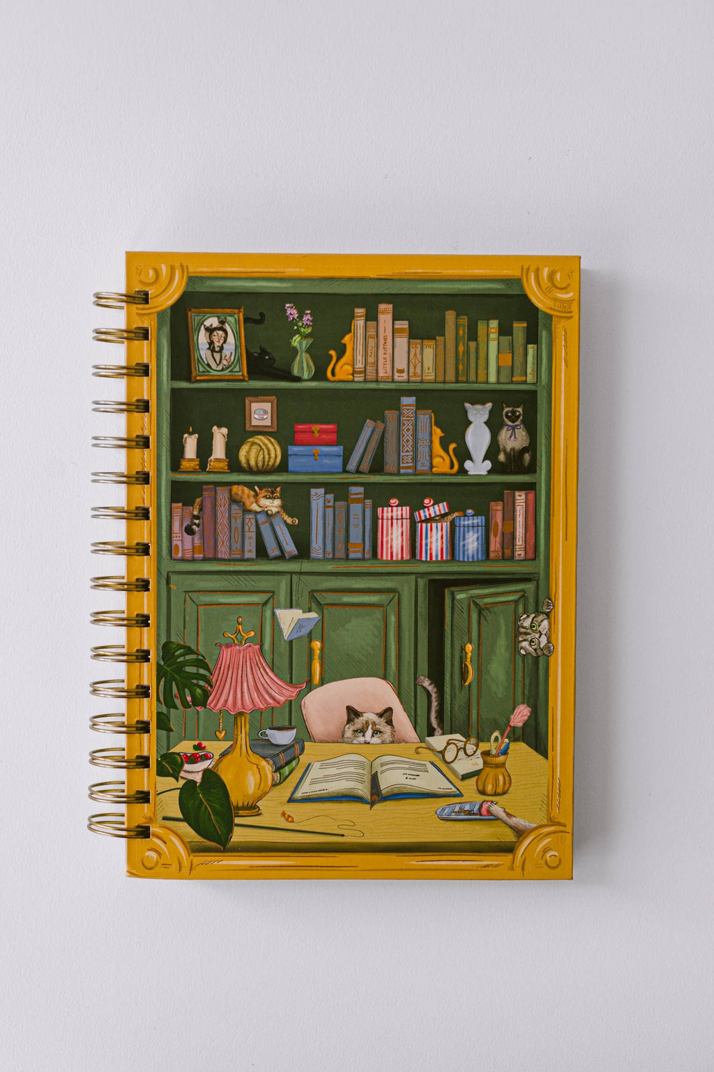 Cat Library Spiral Notebook